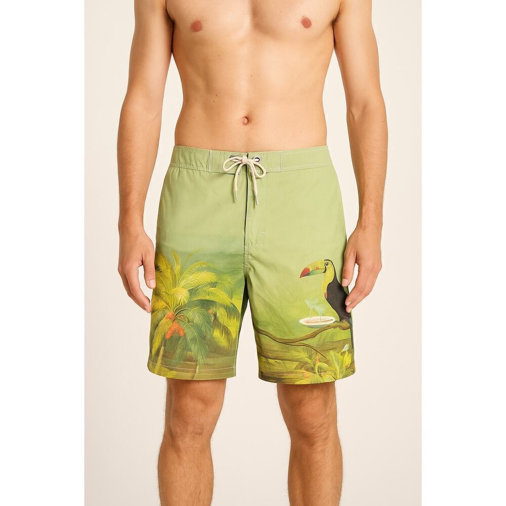 Tommy Bahama Relax Green Toucan Swim Trunks Size 38